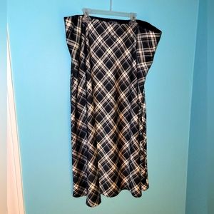 NWT J. Crew Gwyneth Slip Skirt Black Ivory Berkshire sz. XXL